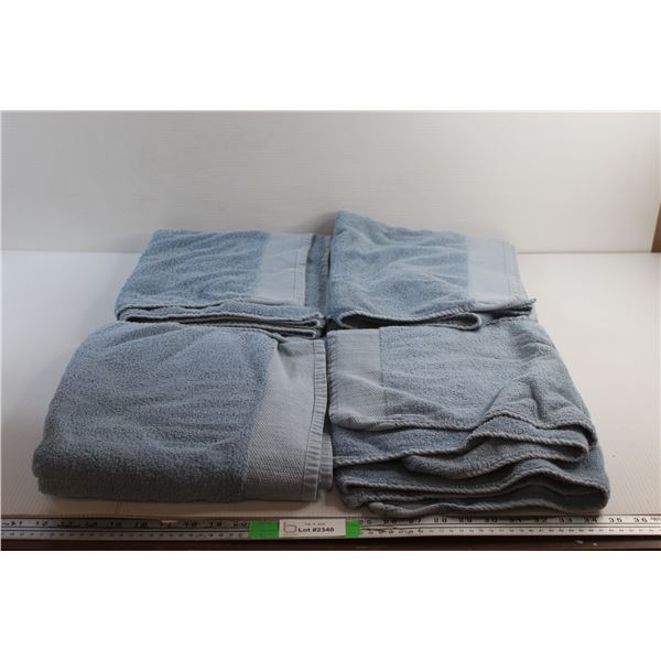 (4) Light Blue Bathroom Towels