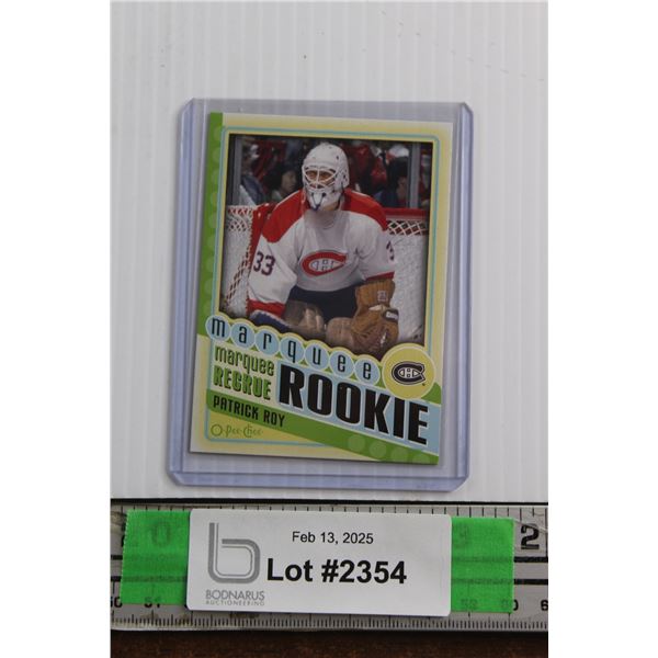 O Pee Chee Marquee Rookie Montreal Canadians Patrick Roy Trading Hockey Card - Authenticity Not Guar