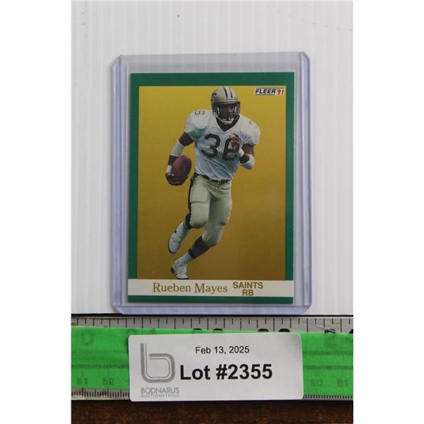 Fleer 91 Saints RB Rueben Mayes American Football Trading Card - Authenticity Not Guaranteed