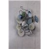 Image 3 : Bathroom Amenities Lot ("Seashell" Set Soap/Toothbrush Holder/Garbage, Assorted Shower Curtain Rings