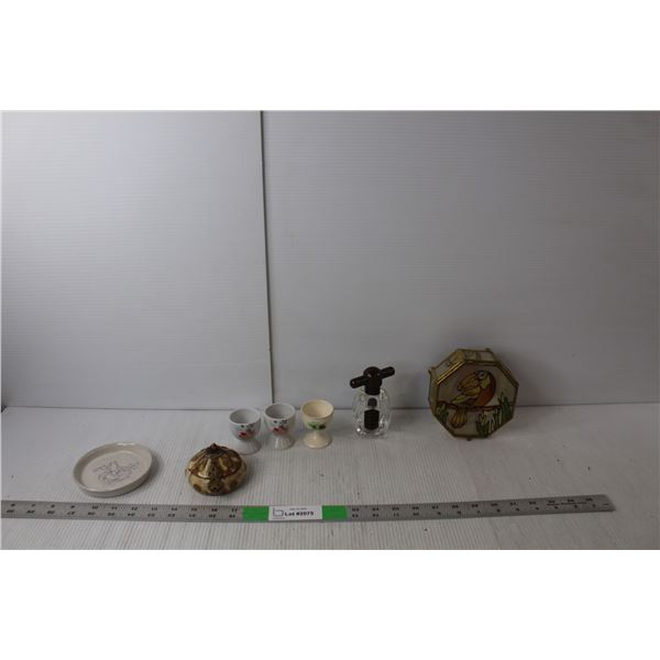 Nutcracker, Stained Glass Storage Container, Misc.