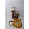 Image 3 : Miscellaneous Trophies- Soccer, Curling, Volleyball Up to 12.5" Tall