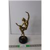 Image 1 : Vintage Brass Woman Posing Statue 14.25" Tall