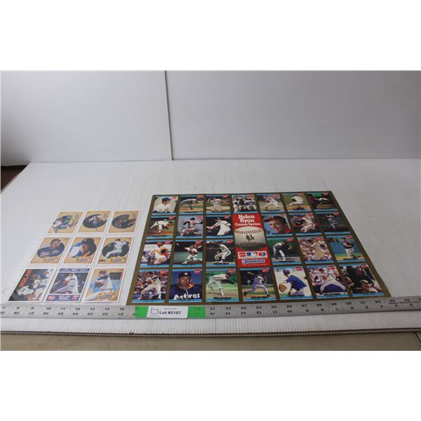 (9) Nolan Ryan Baseball Hero Cards 1970s-1990s & Career Series Poster