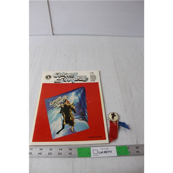 Calgary Stampede 1975 Souvenir Program & Button