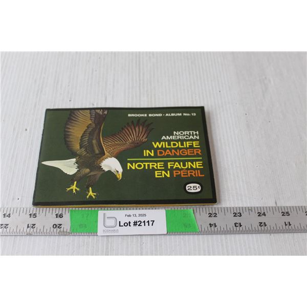 Brooke Bond North American Wildlife in Danger Album No.13 with (48) Red Rose/Blue Ribbon Cards, 1970