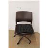 Image 1 : *Brown Plastic Rolling Chair with Cushion 33" Tall x 19" Wide