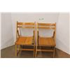 Image 1 : *(2) Wooden Folding Chairs 31.75" Tall x 18" Deep x 18" Wide