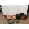 Image 1 : *(7) Large Flower Pots and (4) Rolling Caddies