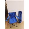 Image 1 : Folding Beach Chair 35" Tall x 20" Wide, Sun Umbrella and Carrying Case
