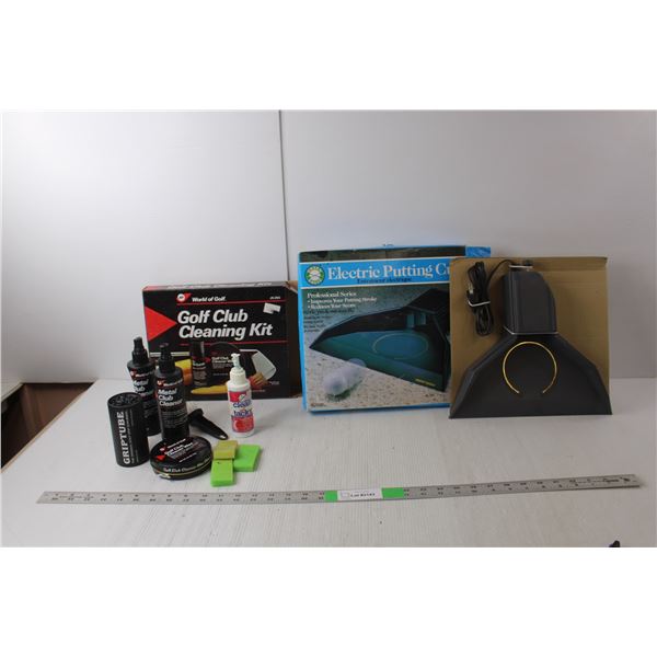 Green Eagle Electric Putting Cup- Untested and Golf Club Cleaning Kit