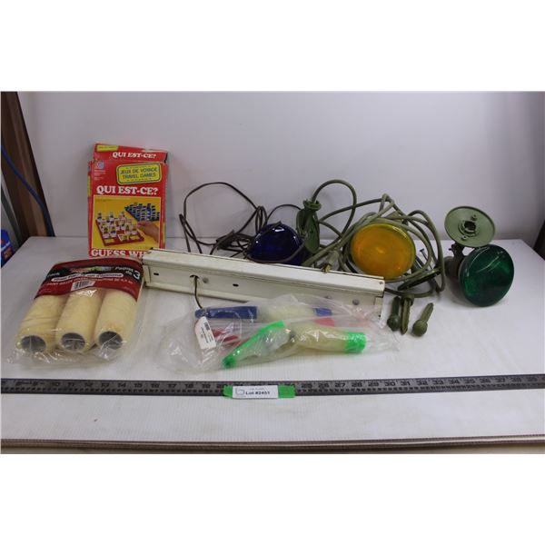 Set of 3 Mountable/Plantable Spotlights (Green & Blue Work, Yellow Does Not), Electrical Ballast (Un