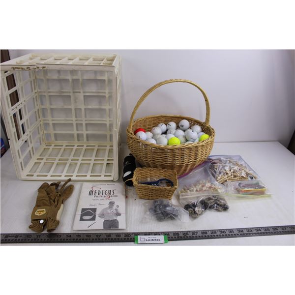 Golfer's Lot (Basket of Balls, Bags of Tees & Cleets, Misc.)