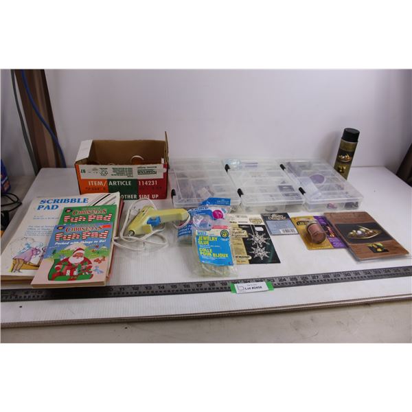Crafts Supply Lot, Glue Gun & Sticks - Untested