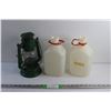 Image 1 : Beacon Kerosene Lantern and (2) Half Gallon Plastic Jugs