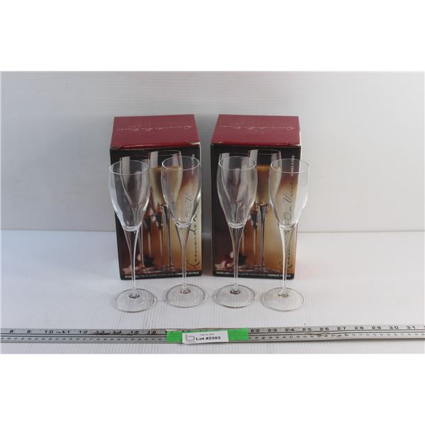 (8) Mona Lisa Glass Goblets