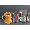 Image 2 : Beer stein and (4) Glass Beer Mugs