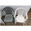 Image 3 : **(4) Outdoor Plastic Chairs 32'' x 22'' x 23''