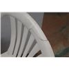 Image 5 : **(4) Outdoor Plastic Chairs 32'' x 22'' x 23''