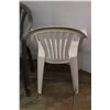 Image 6 : **(4) Outdoor Plastic Chairs 32'' x 22'' x 23''