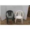 Image 1 : **(5) Outdoor Plastic Chairs 32'' x 22'' x 23''