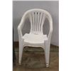 Image 2 : **(5) Outdoor Plastic Chairs 32'' x 22'' x 23''