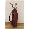 Image 4 : *(9) Golf Clubs and Golf Club Bag with Stand