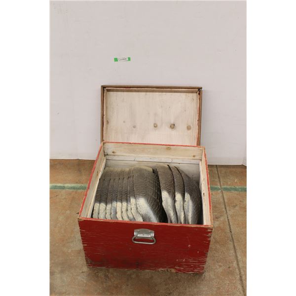 *Wooden Box 24'' x 24'' x 19'' and Goose Decoys