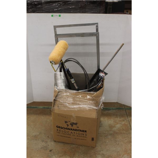 *Paint Supplies, Snow Brushes, Wire, Mesh, Badminton Rocket and Misc