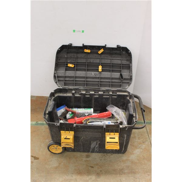 *Portable Plastic Tool Box, Caulking Gun, Hand Saw, Metal Brushes, Sanding Paper and Misc
