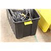 Image 7 : *Large Plastic Tote with Lid 38'' x 18'' x 20'' and Electrical Boxes/Supplies
