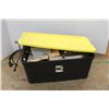 Image 8 : *Large Plastic Tote with Lid 38'' x 18'' x 20'' and Electrical Boxes/Supplies