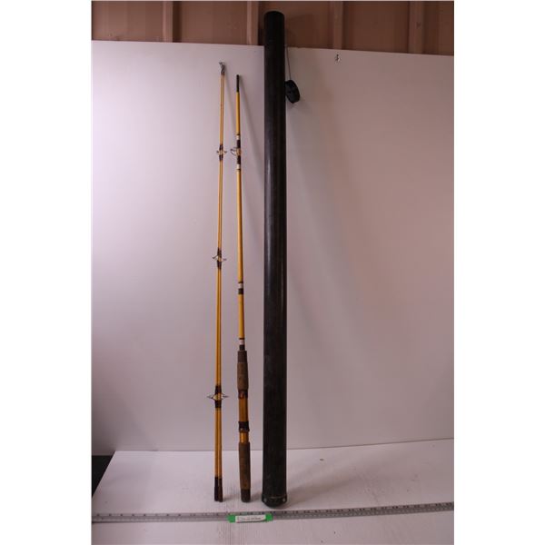 * Fishing Rod w/ Two Tips, One Tip Broken in Case - Case 52" Long - CANNOT SHIP