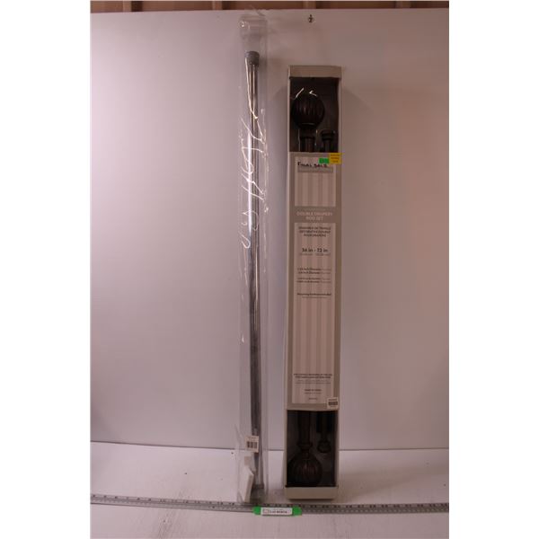 (2) Curtain Rods - Adjustable (36" -72") & 40" Long - Preferred Pick-up