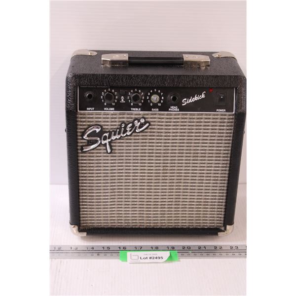 Sidekick Squier Amplifier - Powers On, Missing Back Panel & One Control Knob - 11" x 6" x 10"