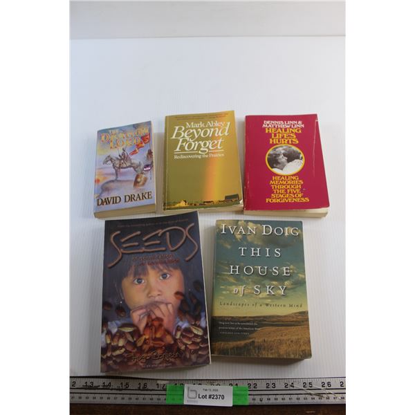 (5) Books - Seeds, This House of Sky and The Dragon Lord