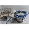 Image 3 : Electric and Light Lot - (5) Light Sockets and Electrical Cords - As Is