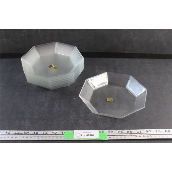 (8) Piece Octime Glass Dining Plates Set