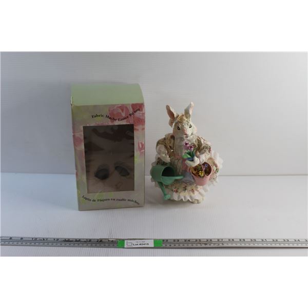 Fabric Mache Easter Bunny Decor