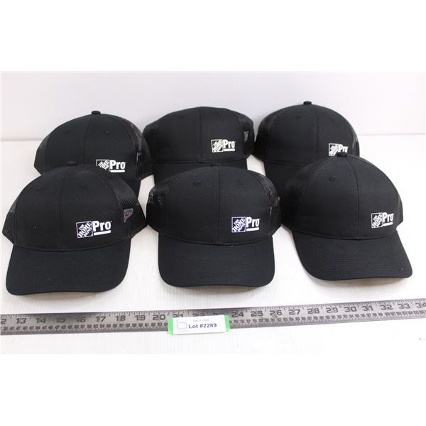 (7) Home Depot "Pro" Baseball Caps - Appear Unused