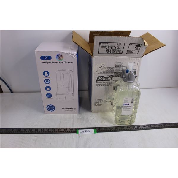 Purell Box of 4 1500 ML Mild Foam Soap Refills - Unused, K9 Intelligent Sensor Soap Dispenser - Unus