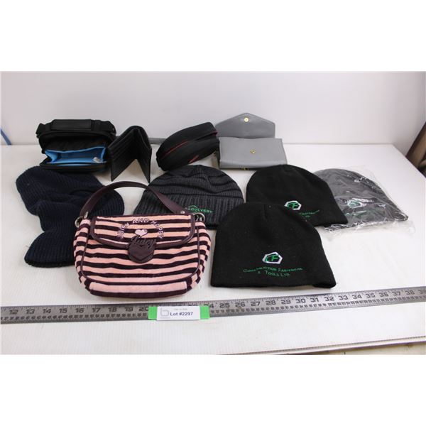 Variety Toques, Assorted Totes and Wallets - As is