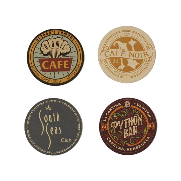 A Set of 4 Coaster's from Jock Lindsay's Hanger Bar.