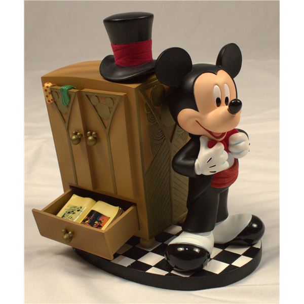 A Rare Disney Arts Mickey Mouse Trinket Box by Costa Alevezos.
