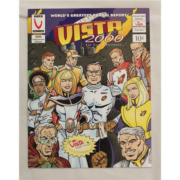 A Vista Credit Union 2000 Annual Report Comic Book.
