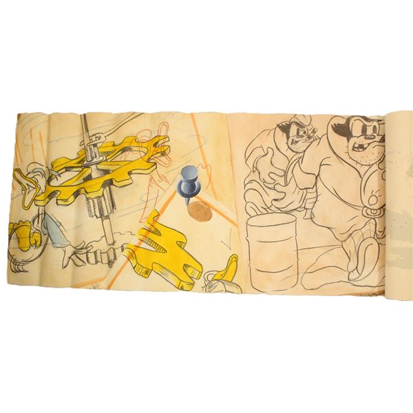 A Section of Disneystore Mickey Animation Canvas Wallpaper from the Early 2000s.