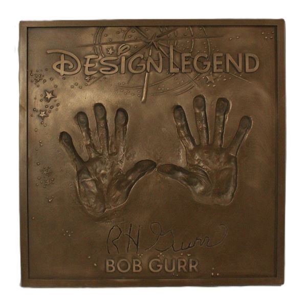 A Bob Gurr Disney Legend Cast Hand Print and Autograph.