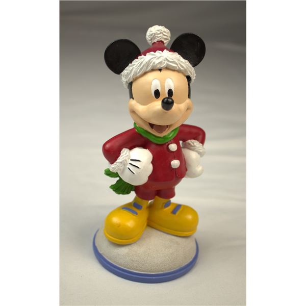 A Resin Santa Mickey Statue.