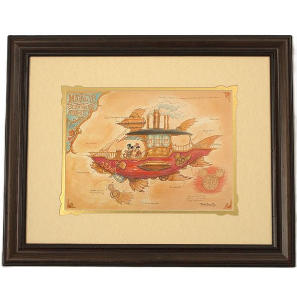A Framed Mark Jason Page Steampunk Print.
