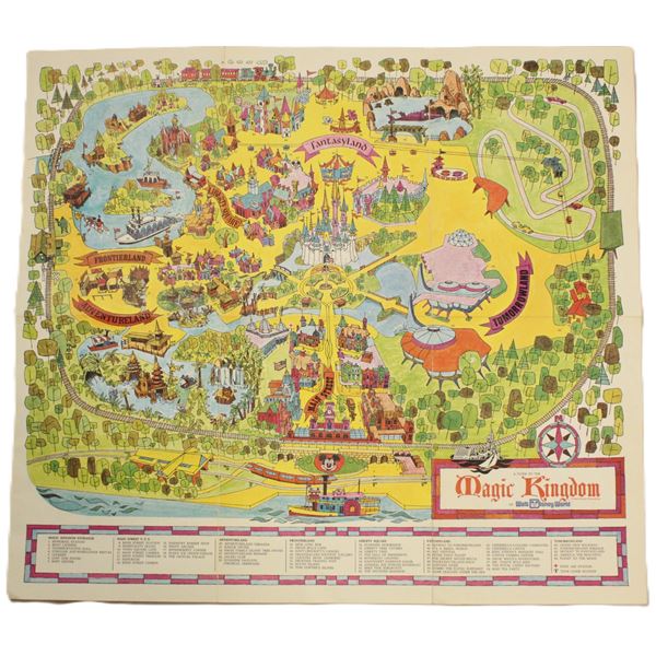 A 1971 Walt Disney World Magic Kingdom Map.
